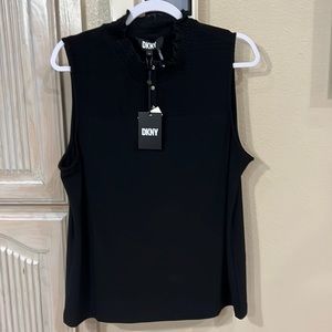 DKNY black top polyester with spandex